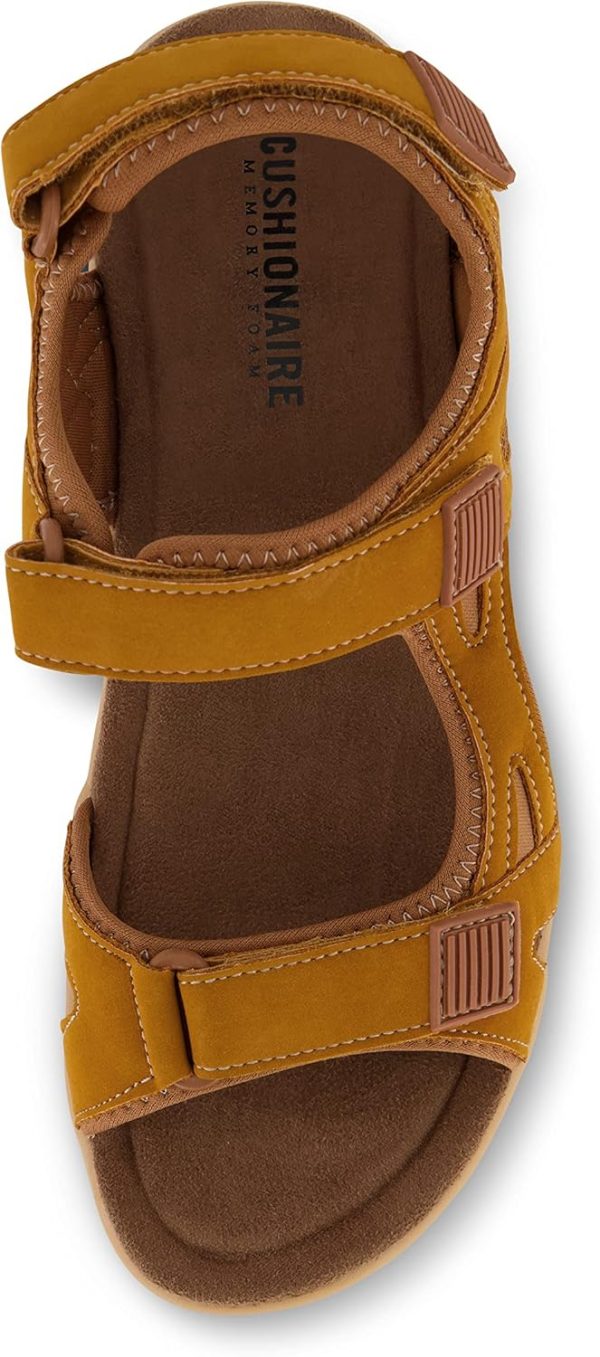 CUSHIONAIRE Women's Pace comfort footbed outdoor sandal with adjustable straps and +Memory Foam, Wide Widths Available - Image 5