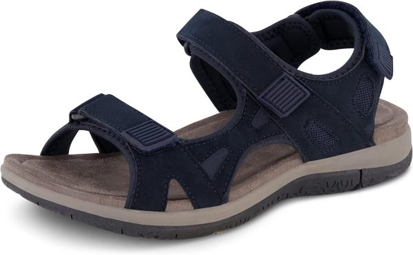 CUSHIONAIRE Women's Pace comfort footbed outdoor sandal with adjustable straps and +Memory Foam, Wide Widths Available - Image 13