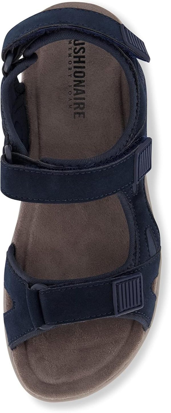 CUSHIONAIRE Women's Pace comfort footbed outdoor sandal with adjustable straps and +Memory Foam, Wide Widths Available - Image 17