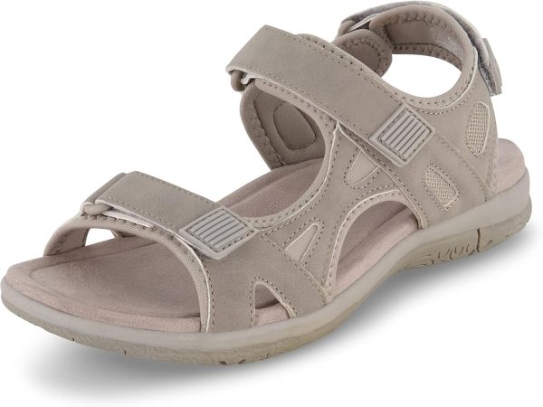 CUSHIONAIRE Women's Pace comfort footbed outdoor sandal with adjustable straps and +Memory Foam, Wide Widths Available - Image 30