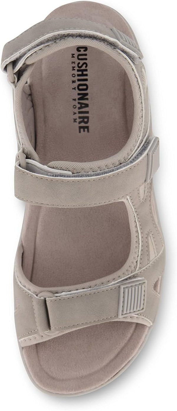CUSHIONAIRE Women's Pace comfort footbed outdoor sandal with adjustable straps and +Memory Foam, Wide Widths Available - Image 34