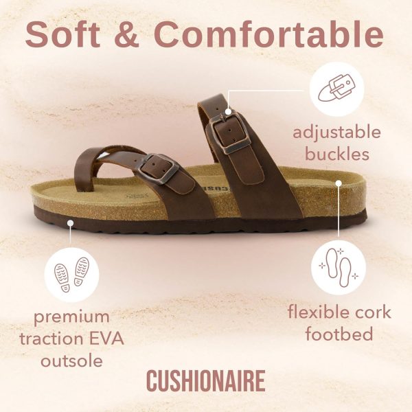 CUSHIONAIRE Women's Luna Cork Footbed Sandal With +Comfort - Image 4