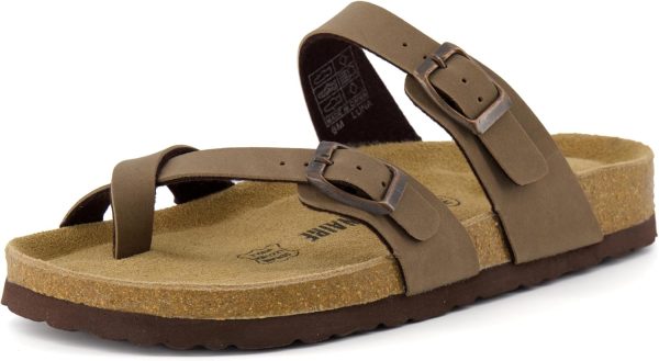 CUSHIONAIRE Women's Luna Cork Footbed Sandal With +Comfort - Image 9