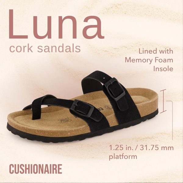 CUSHIONAIRE Women's Luna Cork Footbed Sandal With +Comfort - Image 16