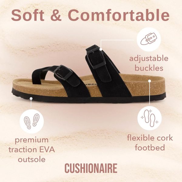 CUSHIONAIRE Women's Luna Cork Footbed Sandal With +Comfort - Image 18