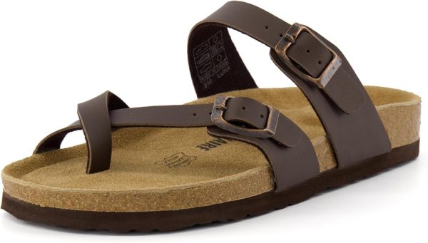 CUSHIONAIRE Women's Luna Cork Footbed Sandal With +Comfort - Image 28