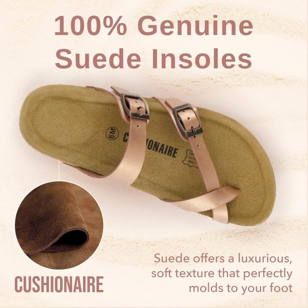 CUSHIONAIRE Women's Luna Cork Footbed Sandal With +Comfort - Image 34