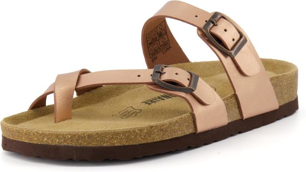 CUSHIONAIRE Women's Luna Cork Footbed Sandal With +Comfort - Image 36