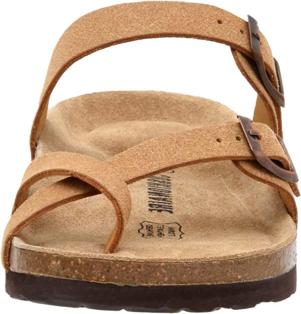 CUSHIONAIRE Women's Luna Cork Footbed Sandal With +Comfort - Image 46