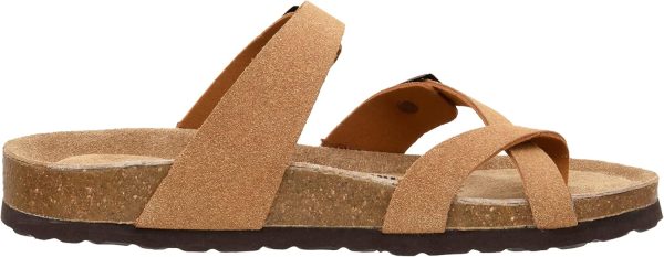 CUSHIONAIRE Women's Luna Cork Footbed Sandal With +Comfort - Image 47