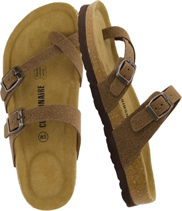 CUSHIONAIRE Women's Luna Cork Footbed Sandal With +Comfort - Image 48
