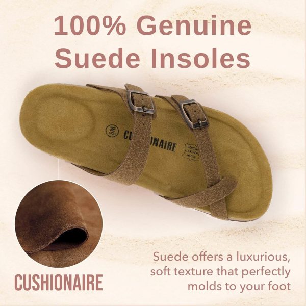 CUSHIONAIRE Women's Luna Cork Footbed Sandal With +Comfort - Image 50