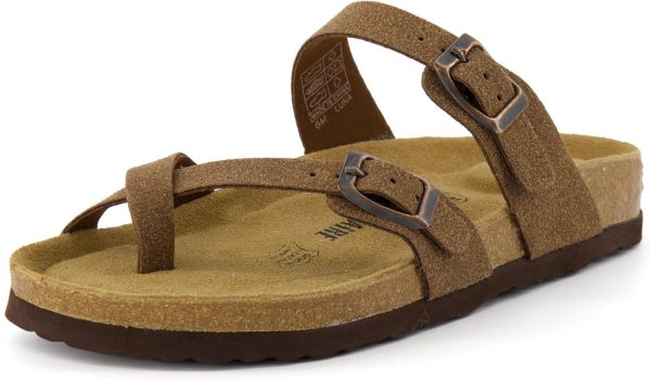 CUSHIONAIRE Women's Luna Cork Footbed Sandal With +Comfort - Image 52