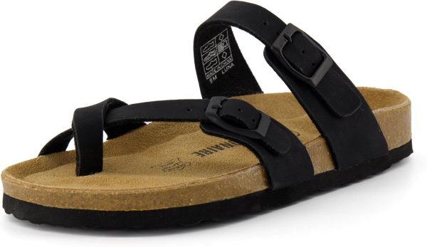 CUSHIONAIRE Women's Luna Cork Footbed Sandal With +Comfort - Image 55