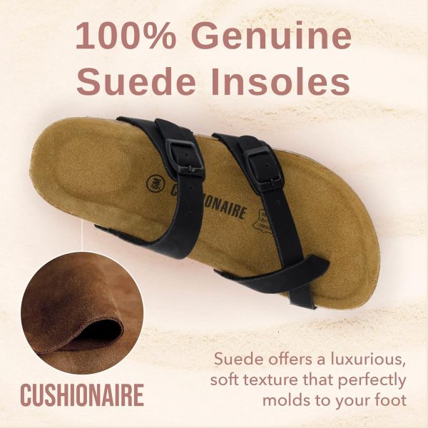 CUSHIONAIRE Women's Luna Cork Footbed Sandal With +Comfort - Image 57