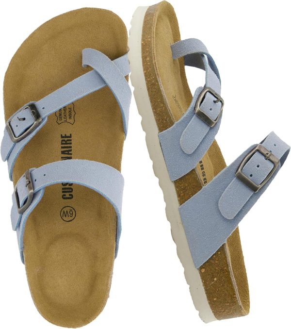CUSHIONAIRE Women's Luna Cork Footbed Sandal With +Comfort - Image 63