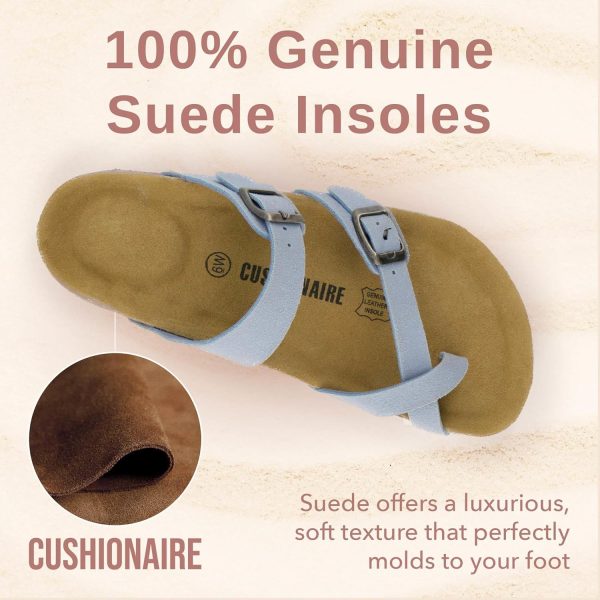 CUSHIONAIRE Women's Luna Cork Footbed Sandal With +Comfort - Image 65