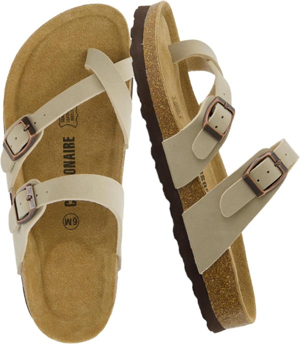 CUSHIONAIRE Women's Luna Cork Footbed Sandal With +Comfort - Image 79