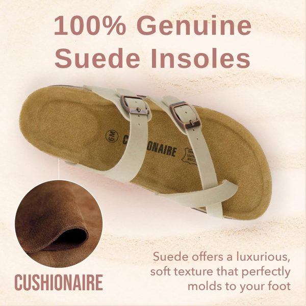 CUSHIONAIRE Women's Luna Cork Footbed Sandal With +Comfort - Image 81