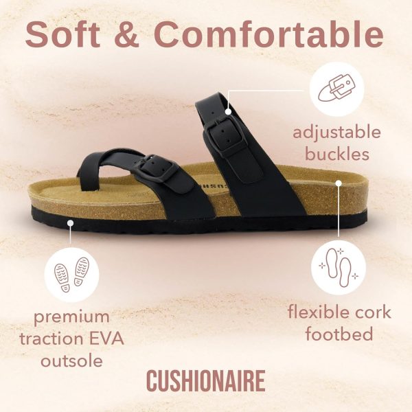 CUSHIONAIRE Women's Luna Cork Footbed Sandal With +Comfort - Image 90