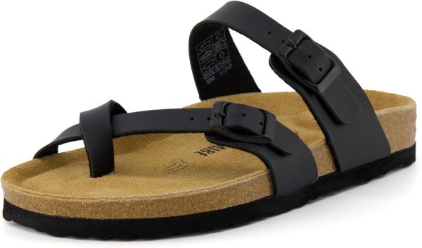 CUSHIONAIRE Women's Luna Cork Footbed Sandal With +Comfort - Image 91