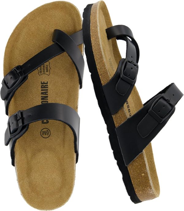 CUSHIONAIRE Women's Luna Cork Footbed Sandal With +Comfort - Image 95
