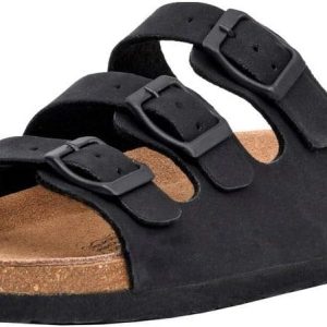 CUSHIONAIRE Women's Lela Cork footbed Sandal with +Comfort