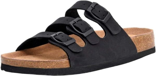 CUSHIONAIRE Women's Lela Cork footbed Sandal with +Comfort