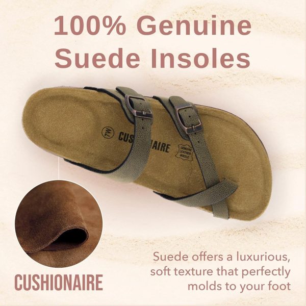 CUSHIONAIRE Women's Luna Cork Footbed Sandal With +Comfort - Image 104