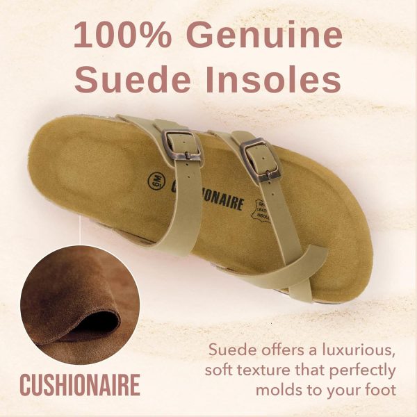 CUSHIONAIRE Women's Luna Cork Footbed Sandal With +Comfort - Image 112
