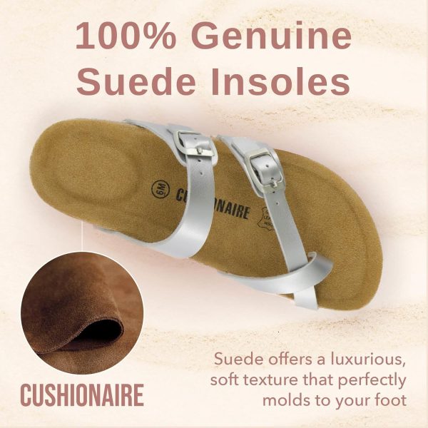 CUSHIONAIRE Women's Luna Cork Footbed Sandal With +Comfort - Image 120