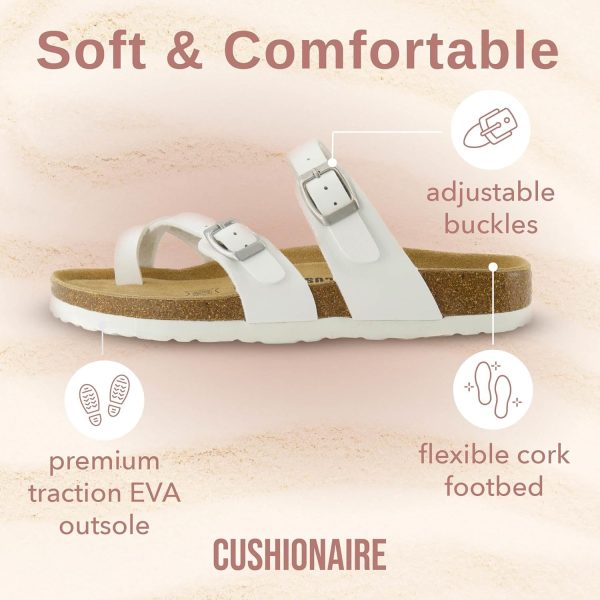 CUSHIONAIRE Women's Luna Cork Footbed Sandal With +Comfort - Image 129