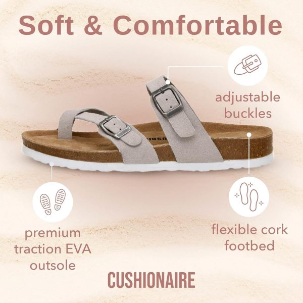 CUSHIONAIRE Women's Luna Cork Footbed Sandal With +Comfort - Image 137
