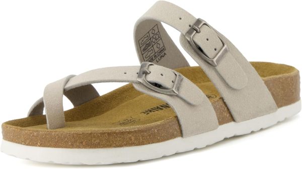 CUSHIONAIRE Women's Luna Cork Footbed Sandal With +Comfort - Image 138