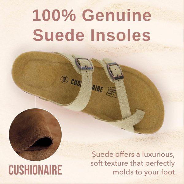 CUSHIONAIRE Women's Luna Cork Footbed Sandal With +Comfort - Image 144