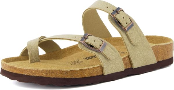 CUSHIONAIRE Women's Luna Cork Footbed Sandal With +Comfort - Image 146