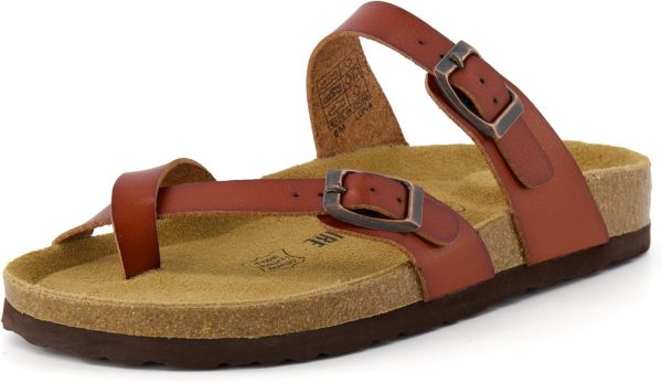 CUSHIONAIRE Women's Luna Cork Footbed Sandal With +Comfort - Image 154