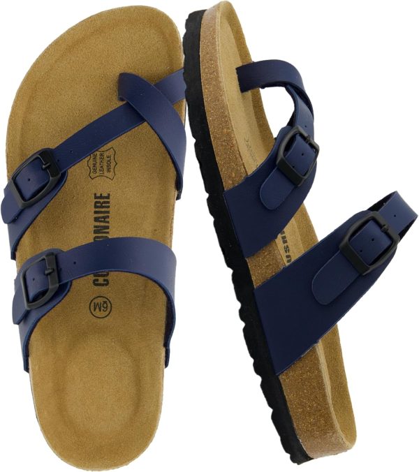 CUSHIONAIRE Women's Luna Cork Footbed Sandal With +Comfort - Image 158