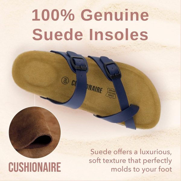 CUSHIONAIRE Women's Luna Cork Footbed Sandal With +Comfort - Image 160