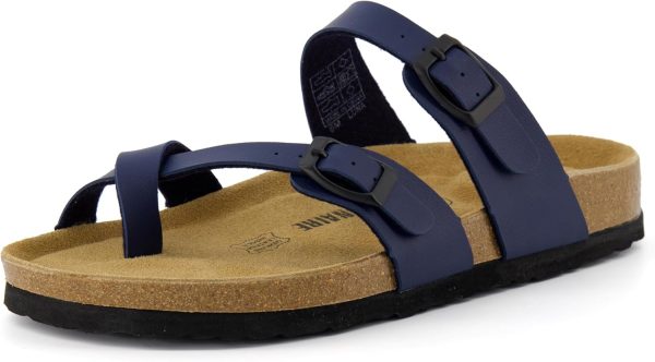 CUSHIONAIRE Women's Luna Cork Footbed Sandal With +Comfort - Image 162