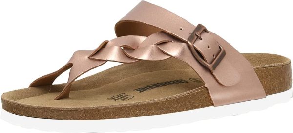 CUSHIONAIRE Women's Libby Cork footbed Sandal with +Comfort and Wide Widths Available, - Image 17