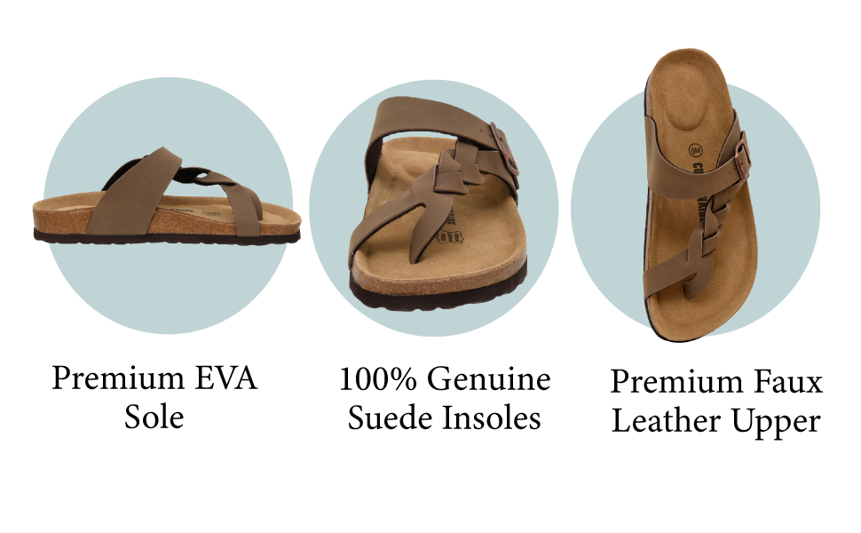 Womens Cushionaire Libby Cork footbed Sandal 