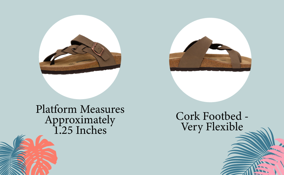 Womens Cushionaire Libby Cork footbed Sandal 