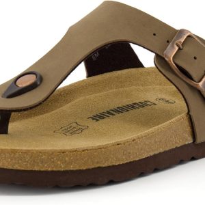 CUSHIONAIRE Women's Leah Cork Footbed Sandal With +Comfort