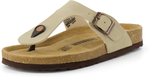 CUSHIONAIRE Women's Leah Cork Footbed Sandal With +Comfort - Image 43