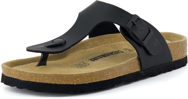 CUSHIONAIRE Women's Leah Cork Footbed Sandal With +Comfort - Image 49