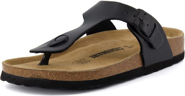 CUSHIONAIRE Women's Leah Cork Footbed Sandal With +Comfort - Image 55