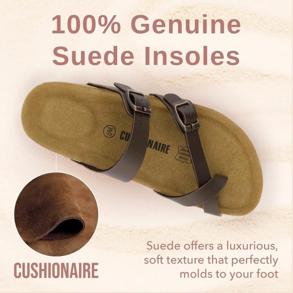 CUSHIONAIRE Women's Luna Cork Footbed Sandal With +Comfort - Image 27