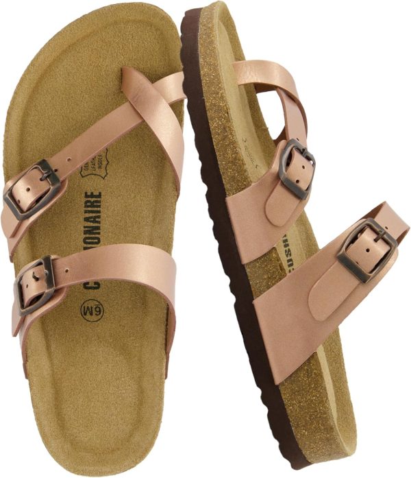 CUSHIONAIRE Women's Luna Cork Footbed Sandal With +Comfort - Image 33
