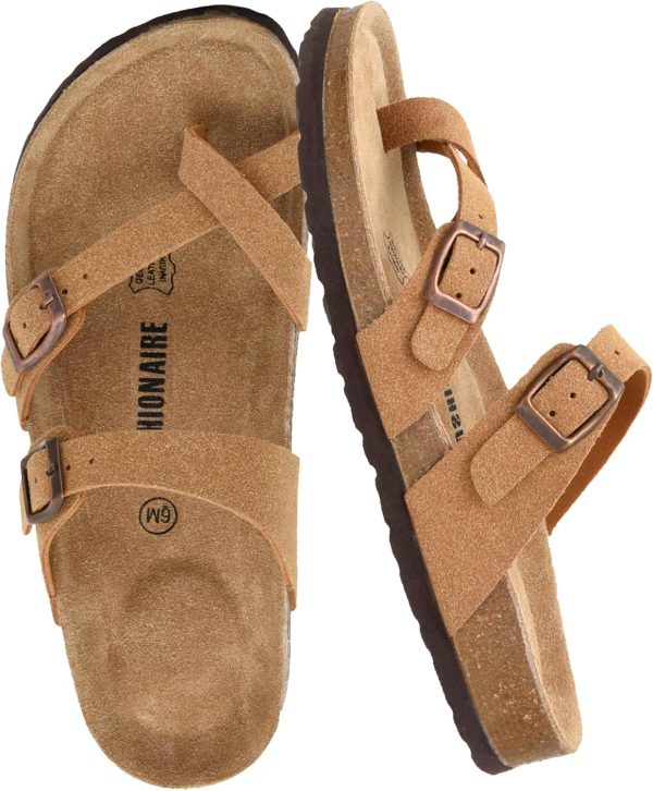 CUSHIONAIRE Women's Luna Cork Footbed Sandal With +Comfort - Image 41